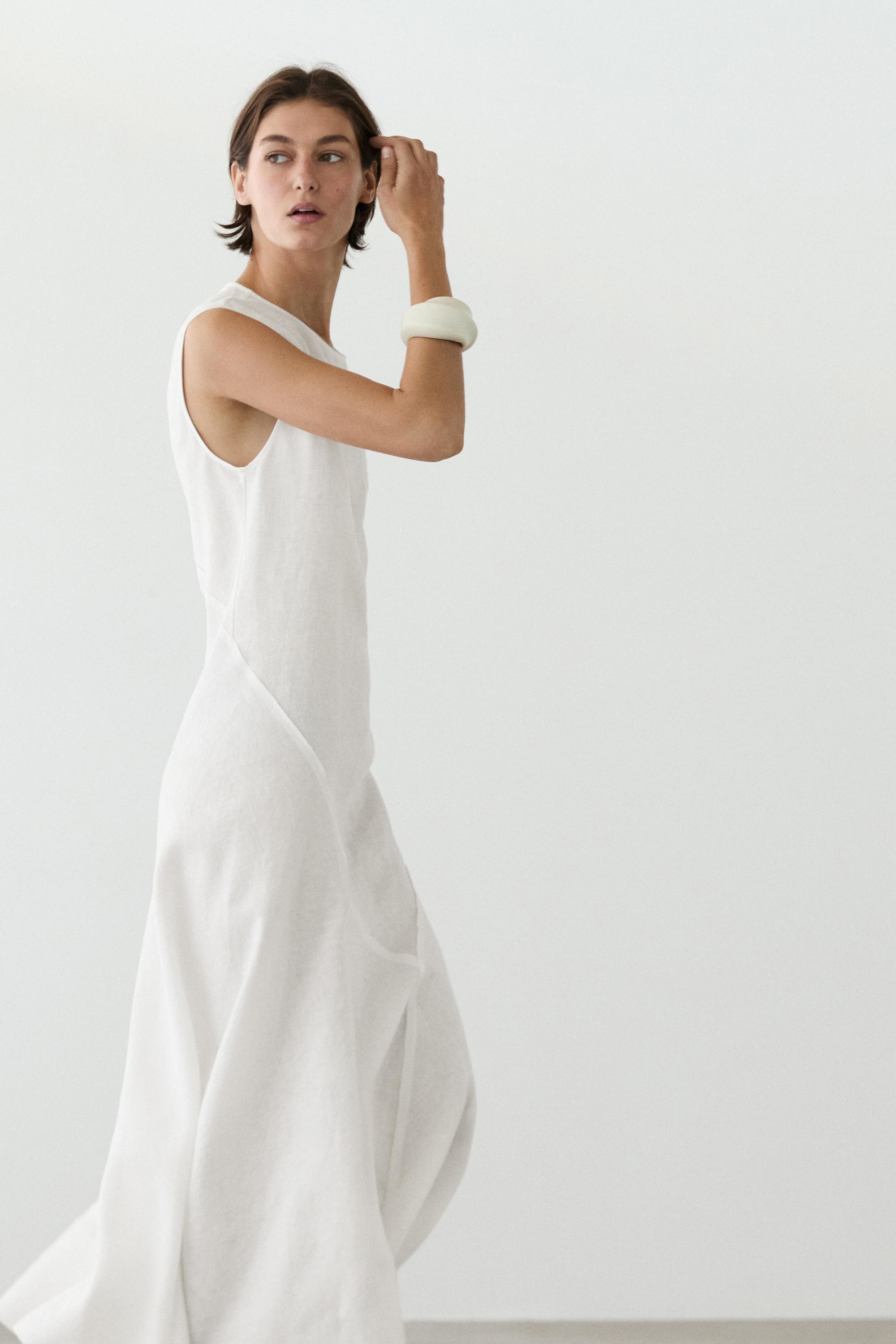 Robe midi fluide 100% lin